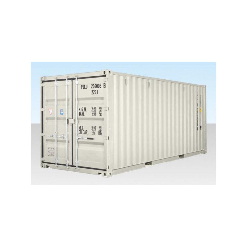 20FT SHIPPING CONTAINER (ONE TRIP) WHITE (RAL 9003)