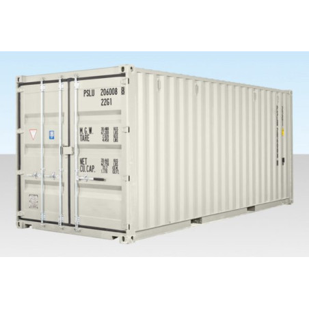 20FT SHIPPING CONTAINER (ONE TRIP) WHITE (RAL 9003)
